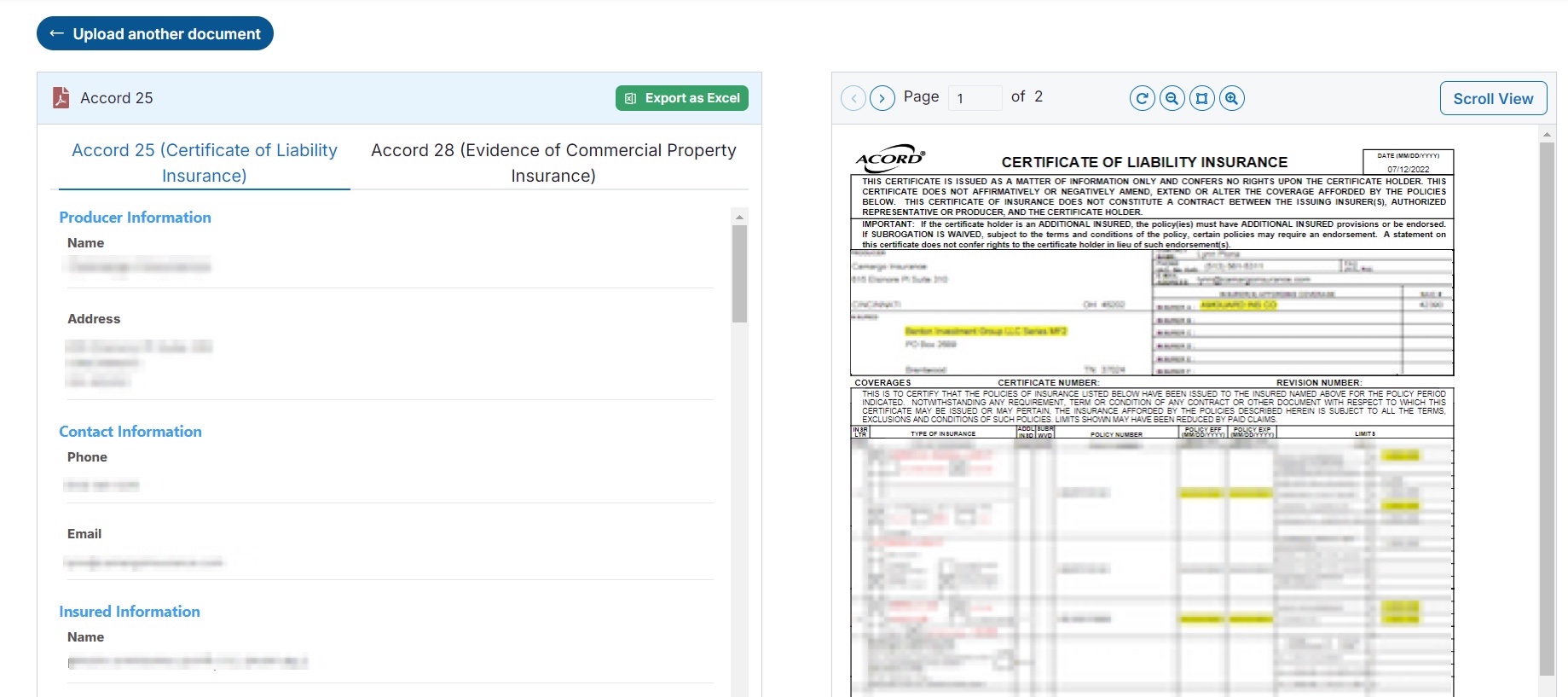 Clarity360 Insurance Interface